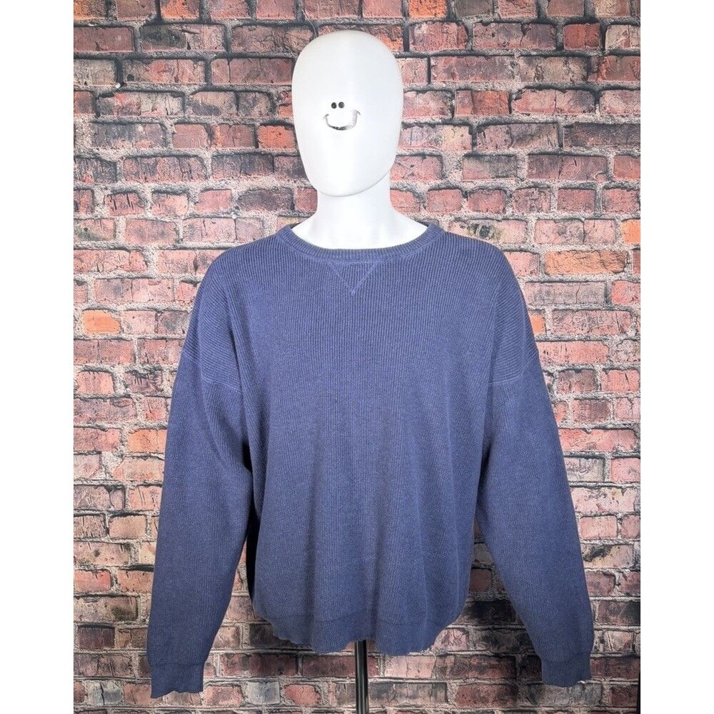 Eddie Bauer Knitted Xl Blue Sweater - Picture 1 of 4
